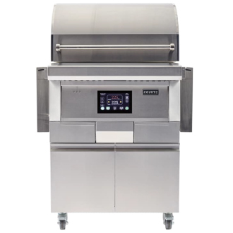 C1P28-FS Coyote Pellet Freestanding Grill 28″ Stainless Steel